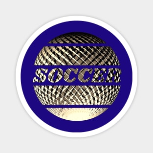 Soccer ball gold Magnet